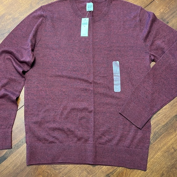 Brand new cotton Crewneck Gap Sweater Maroon Burgundy Medium - Picture 1 of 4
